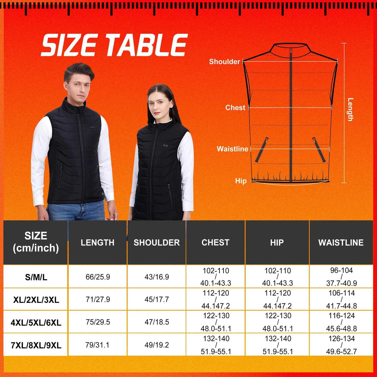 Jackets Hoodies Heated Vest Outdoor 11 Heating Pads Smart Temperature Control Fast Heat USB Powered Washable Winter Fishing Hunting Coat For Men Women - view 7