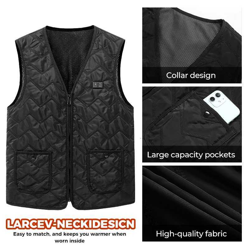 Heating Outdoor Jackets Hoodies 8 Areas Smart Heated Winter Vest USB Rechargeable Quick Heat Windproof Sleeveless Jacket For Ski Fishing Hiking Unisex - view 6