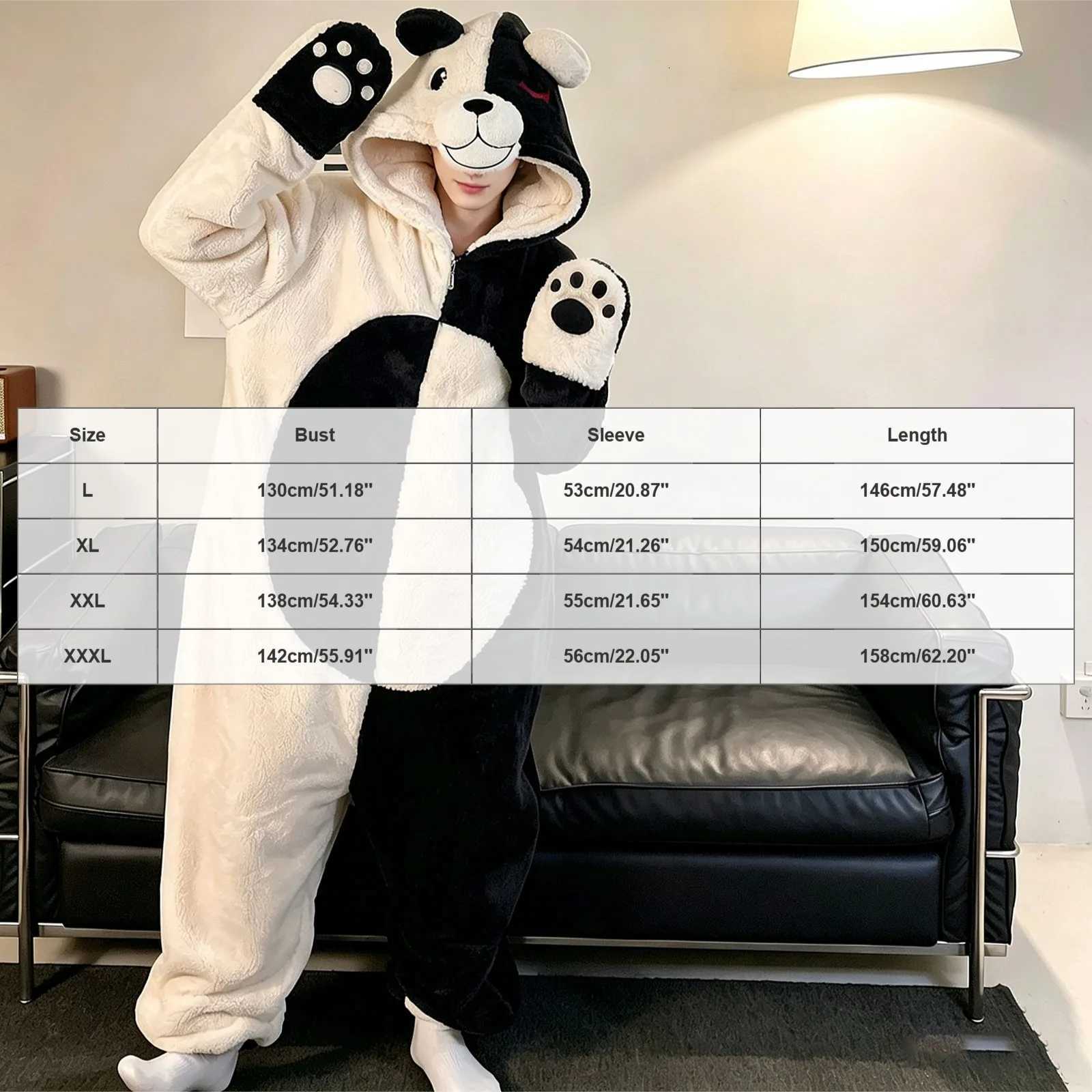 Lounge Women's Sleep Womens Cute Panda Onesie Pajamas Fleece Hooded Jumpsuit Animal Paw Printed Mittens Cosplay Costume Kigurumi Sleepwear Zip Py - view 7