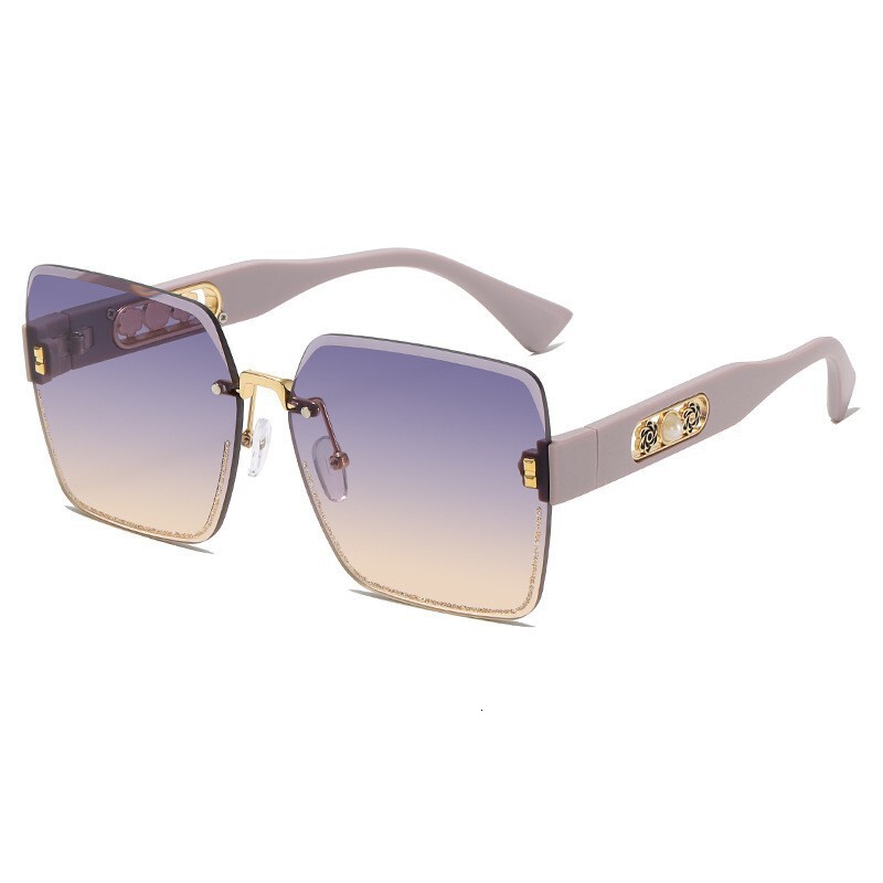 Luxury Fashion Designer Sunglasses High-End Frameless Gradient Color Fashion Trendy Sunglasses For Men Women, Ins-Style, Versatile And Uv-Protective - view 4