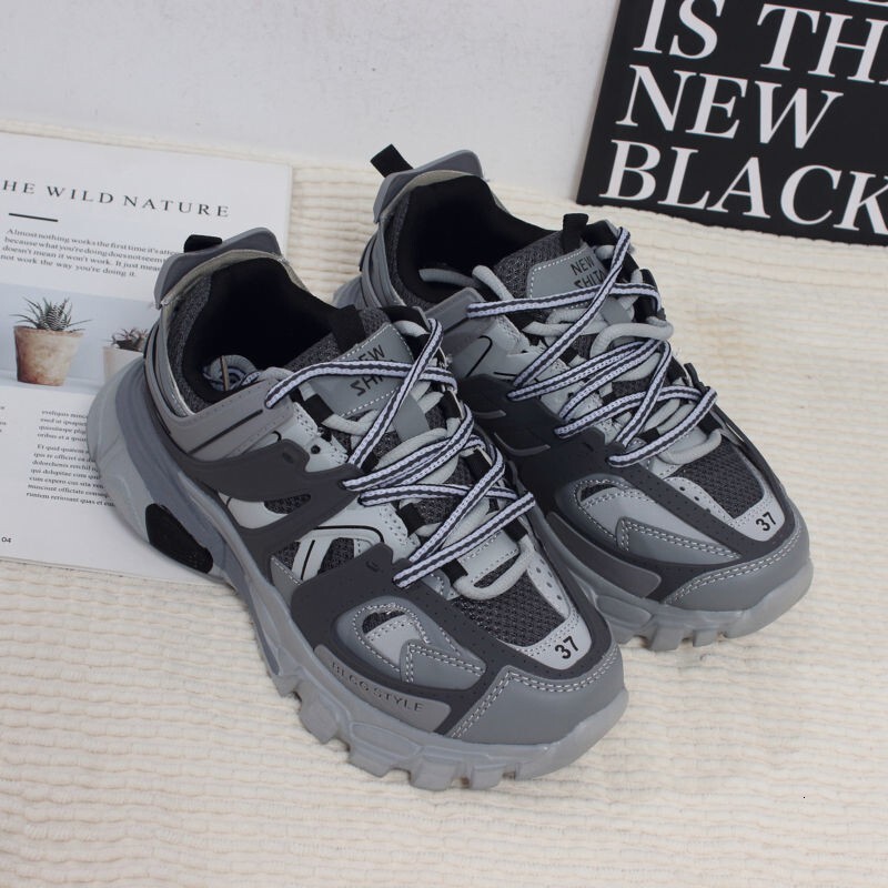 2026 new model women's shoes, super popular on Instagram, versatile classic sneakers students, Hong Kong style thick-soled casual shoes for coupl - view 5