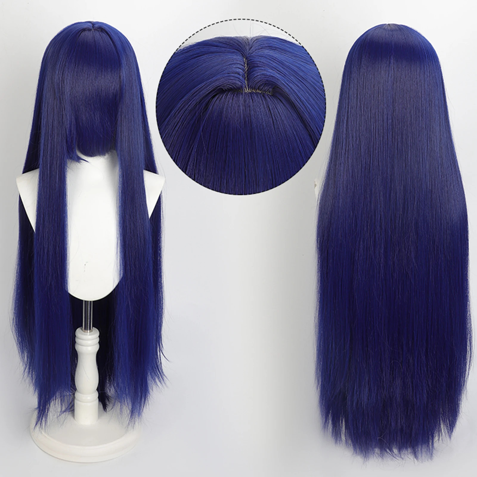 100cm Colourful Wig Long Staight Cosplay Anime Costume Party Wigs Synthetic Heat Resistant Wig 260922 - view 5