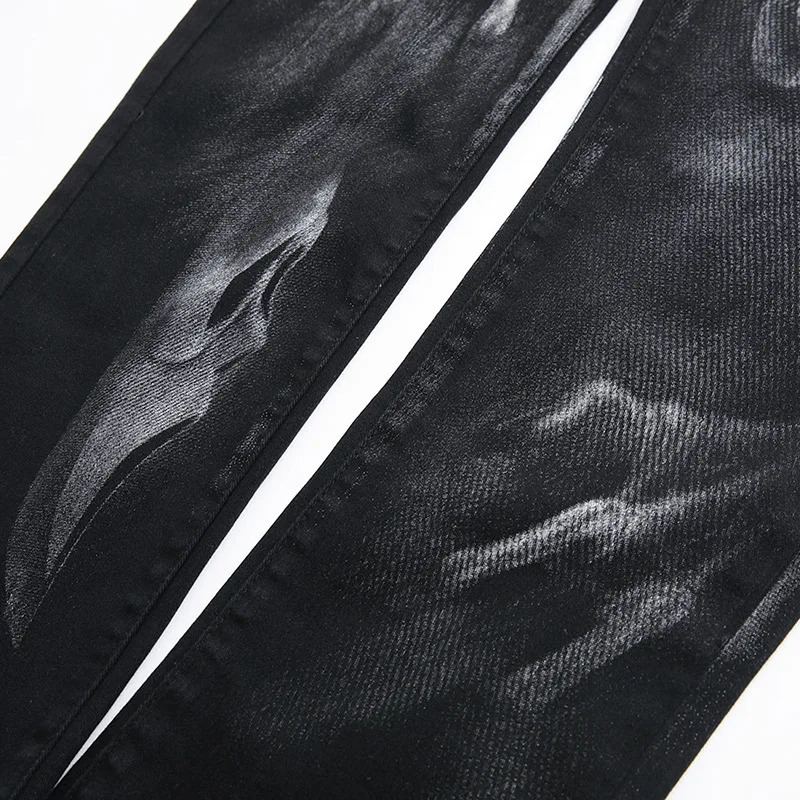 2026 Dark Streetwear Skull Print Punk Stretch Slim Y2K Jeans Pants For Men Clothing Hip Hop Cotton Long Trousers Ropa De Hombre 260923 - view 6