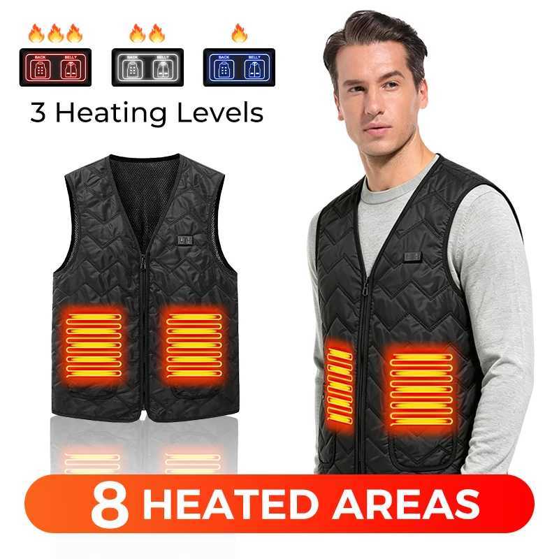 Heating Outdoor Jackets Hoodies 8 Areas Smart Heated Winter Vest USB Rechargeable Quick Heat Windproof Sleeveless Jacket For Ski Fishing Hiking Unisex - view 3