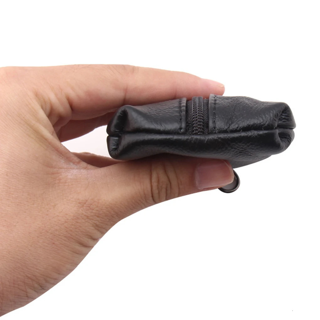 Men Car Key Case Leather Wallets Coin Purse Soft Zipper Bag Keychain Cover For Money Pocket Thin Wallets Ring Pouch Card Purse 260924 - view 4