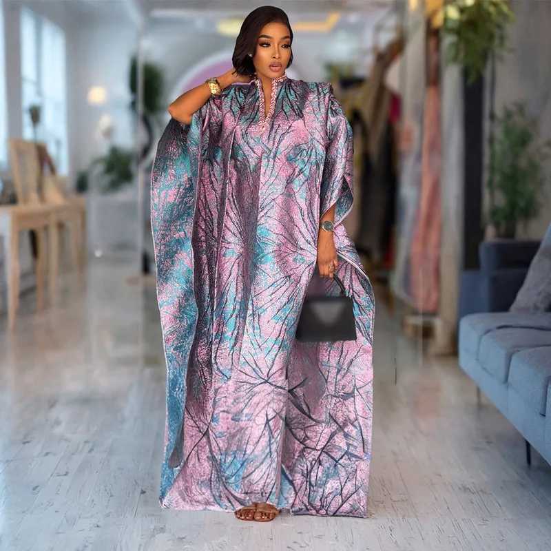 Sleep Lounge Women's Turkey Luxury Wears For Ladies African New Autumn Winter V Collar Studded Long Robe Women's Plus Size Dress African Dre - view 5