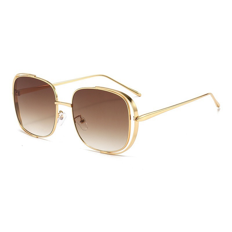 Luxury Fashion Designer Sunglasses New Cross-Border With UV Protection, Hollow-Out Frame, Large Frame To Enhance Facial Features, Fashionable Internet - view 5