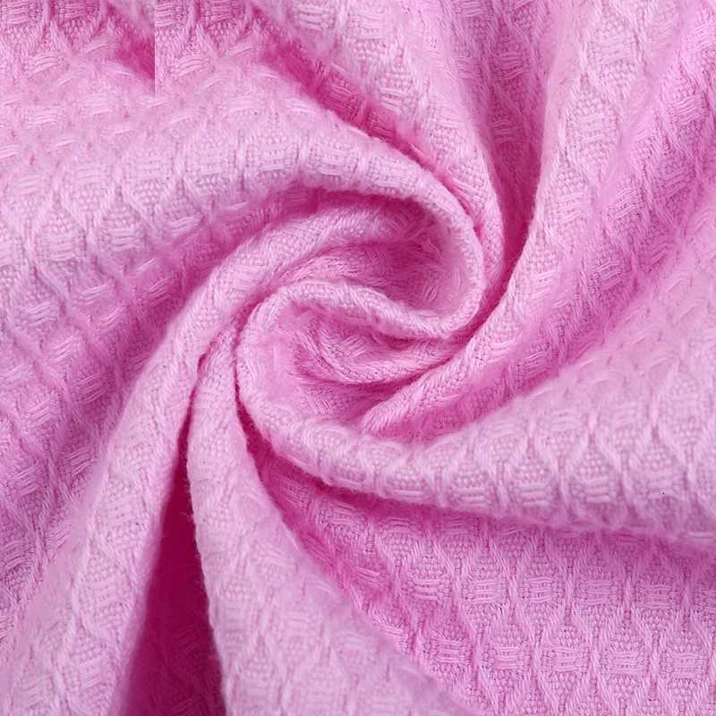 Lounge Women's Sleep Cotton Material Plain Color Bathrobe Unisex Hooded Pajamas Sauna Clothing Waffle Sleepwear Water Absorption Home Dressing Go - view 7