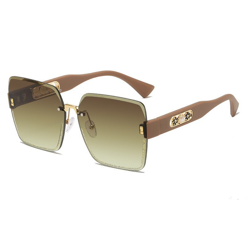 Luxury Fashion Designer Sunglasses High-End Frameless Gradient Color Fashion Trendy Sunglasses For Men Women, Ins-Style, Versatile And Uv-Protective - view 5