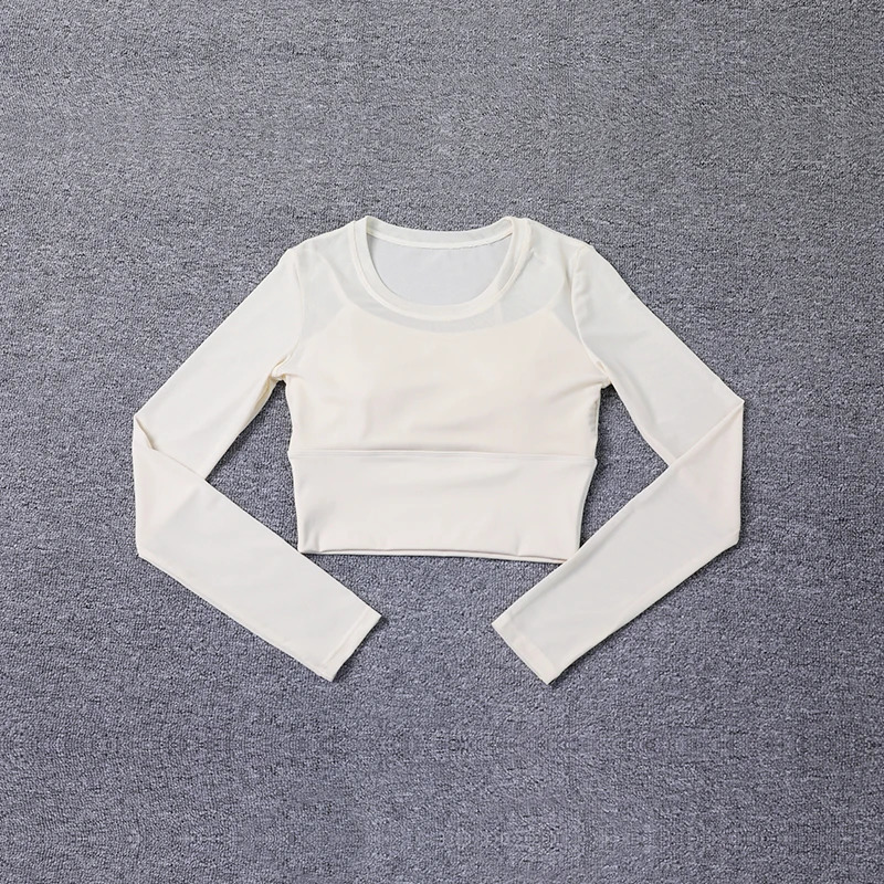Womens Workout Long Sleeve Yoga Basic Tee Shirt Casual Round Neck Slim Athletic Running Solid TShirt Top 260928 - view 5