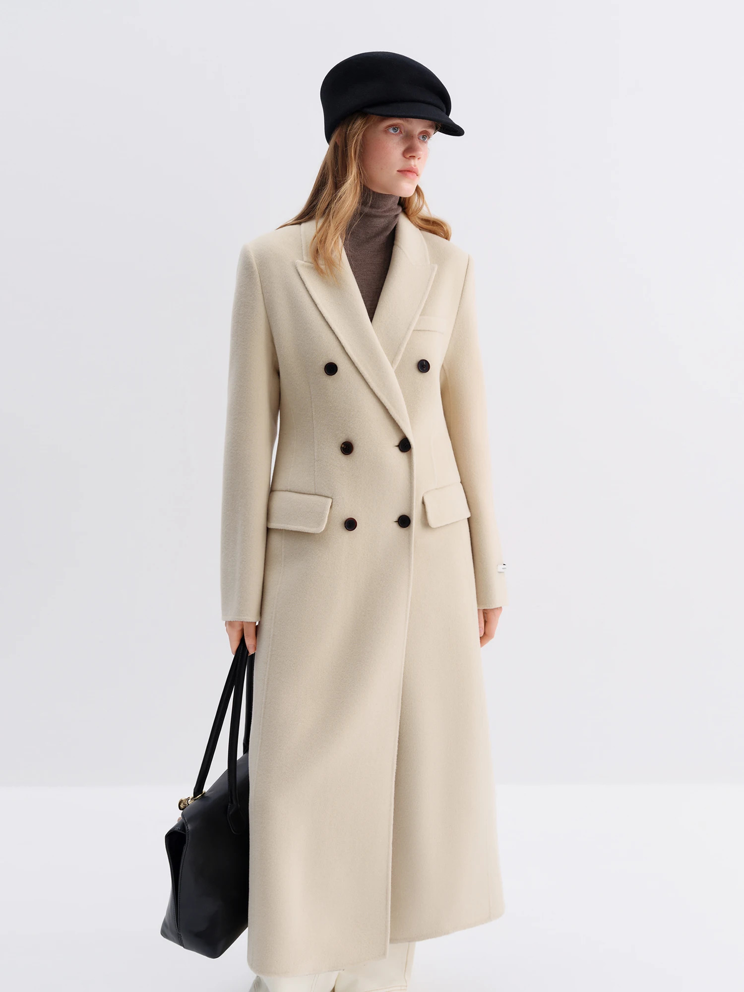 FSLE Women Tailored Coat with DoubleFaced Tweed Oversized Flattering Silhouette Premium Wool Outerwear 2025 Winter Arrival 260911 - view 5