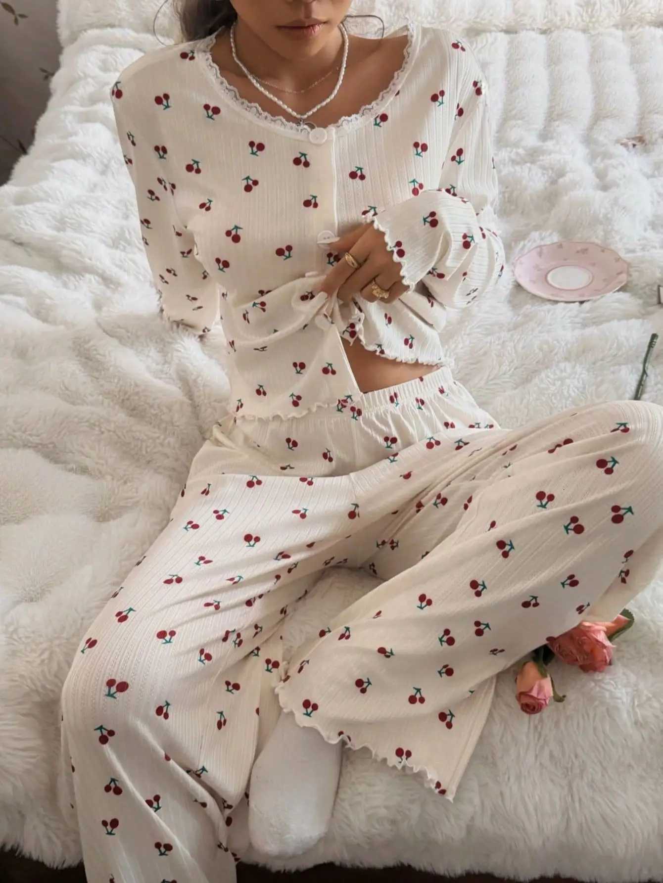 Women's Sleep Lounge Nightwear for Woman Sleepwear Autumn Pajamas Set Woman Matching Sets Women's Home Clothes Long Sleeve Pajamas Night Wea - view 7