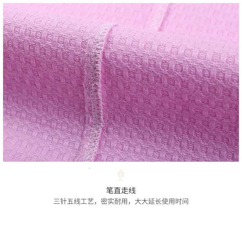 Lounge Women's Sleep Cotton Material Plain Color Bathrobe Unisex Hooded Pajamas Sauna Clothing Waffle Sleepwear Water Absorption Home Dressing Go - view 6