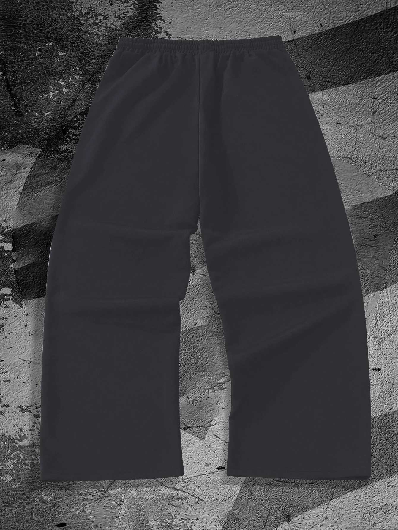 Men's Pants Gothic dark style men's casual sports jogging pants fashion trend sports long wide leg pants men clothing baggy pants D260924 - view 5