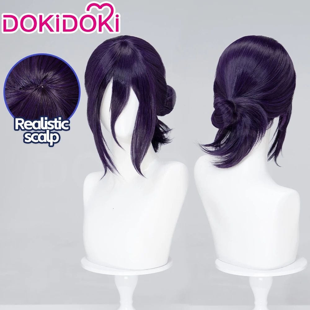 IN STOCK Rezee Wig Anime Cosplay DokiDoki Women 35cm Purple Hair Rezee Cosplay Halloween Demon Free Wig Cap 260924 - view 5