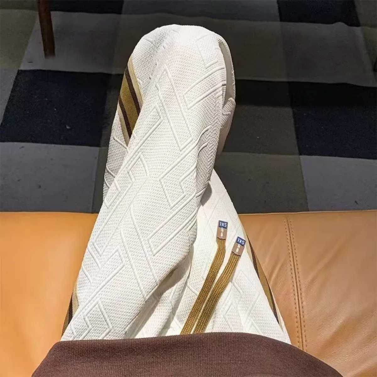 Men's Pants New Trendy Striped Color Patchwork Straight-Leg Sweatpants Men Oversized Streetwear Loose Casual Wide-Leg Pants for Men D260924 - view 7