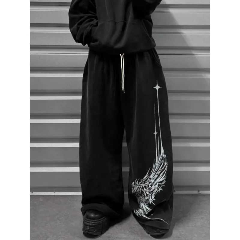 Men's Pants 2026 Men's Gothic Print Casual Jogging Sport Pants Multifunctional Couple Pants Fashion Hip Hop Pants Comfortable Sport Pants D2 - view 3