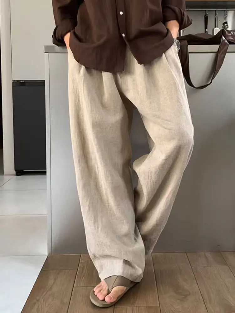 Men's Pants Men's Cotton Linen Pants Male Autumn New Breathable Solid Color Linen Trousers Fitness Streetwear S-5XL D260924