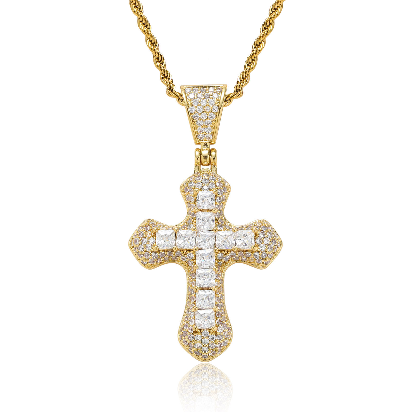 Hip Hop Jewelry vvs Moissaniteia Cross Pendant Simple Men and Women Trend Hip-hop Necklace Pendant Personality - view 5