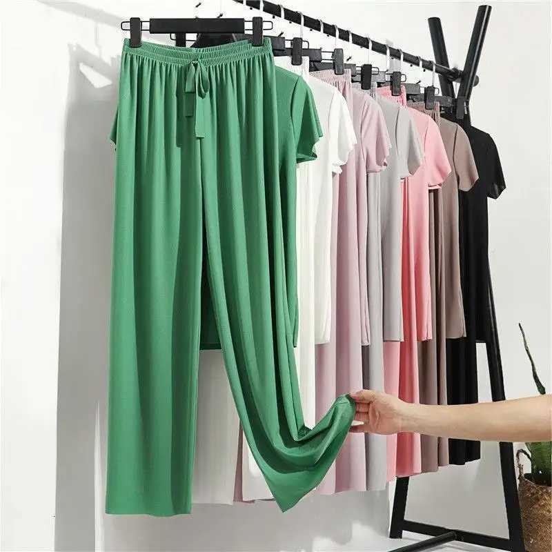 Women's Sleep Lounge Women's Home Clothes Suit Of Lady House Summer Living Room Wear Autumn Loose Homewear Pants Two Piece Set For Women Cut - view 7