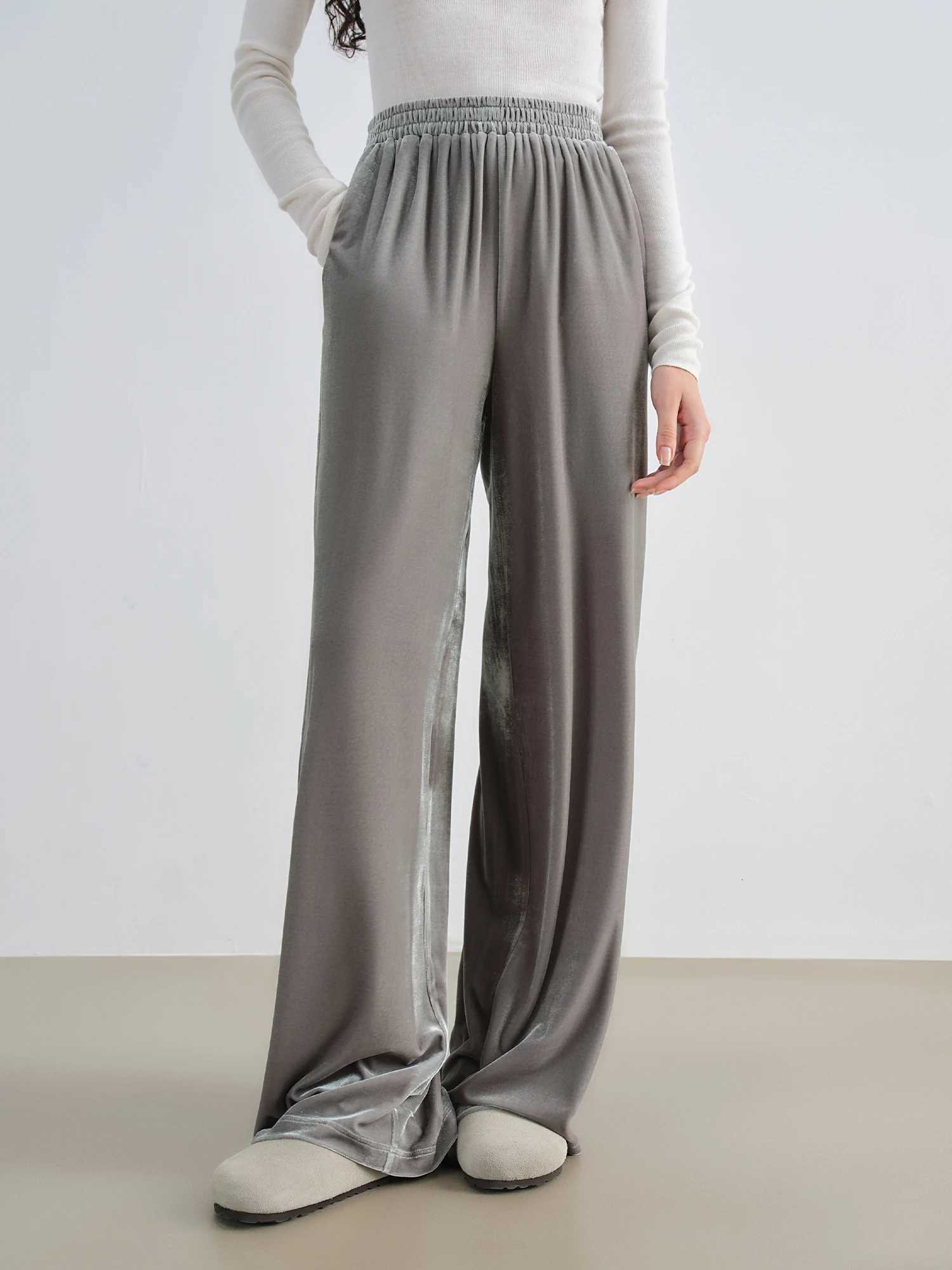 Women's Sleep Lounge ZIQIAO Autumn 2025 Women's Velvet Tracksuit Set - Vintage Inspired Hoodie Lounge Pants Casual Two Piece Outfit H260924 - view 5