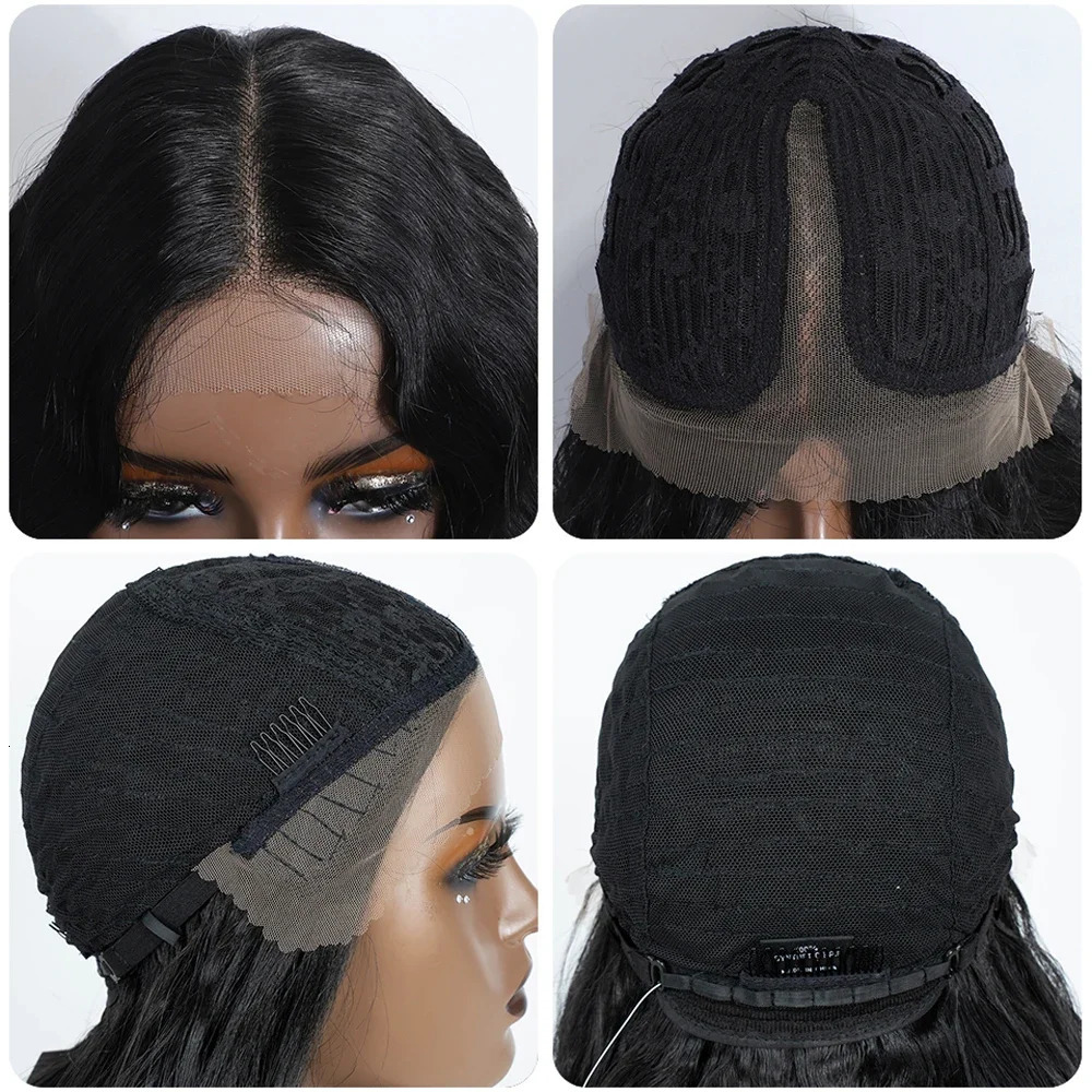 FREEDOM Synthetic Lace Front Wigs For Women 28 Inch LLong Oose Body Wavy Lace Wig Ombre Brown Blonde White Wig Cosplay Wigs 260922 - view 7
