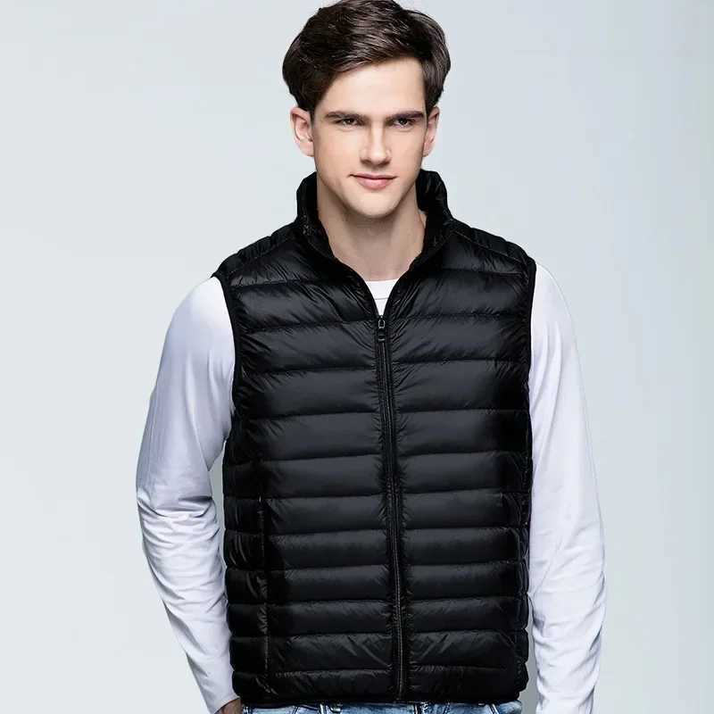 Standing Outdoor Jackets Hoodies Black Collar Men's Light/Thin Sleeveless Vest Jacket Wine Red Blue Gray Green Available Asian Size Waistcoat Coa - view 6