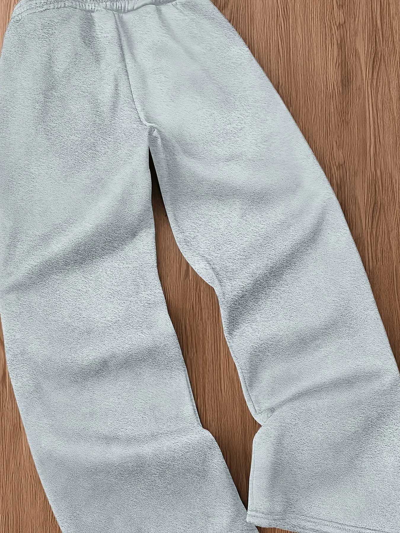 Men's Pants 2026 Men's Black Letter-printed Trousers Pure Cotton Straight-leg Pants Casual Elastic Waist Jogger Pants D260924 - view 4