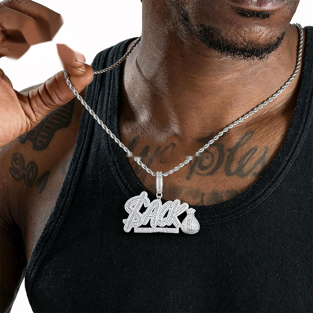 Hip Hop ACK Letter Pendant Unisex Style Rap-themed Made of Real Gold-plated Popular Jewelry Wholesale and in Stock. - view 4