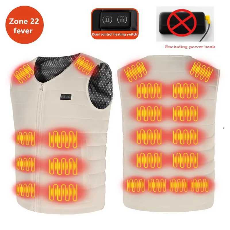 New Hoodies Outdoor Winter Jackets Unisex V-Neck 22 Zone Heat Resistant Warm Vest Middle-Aged And Elderly People Worn Both Inside And Outside Waistcoa - view 7