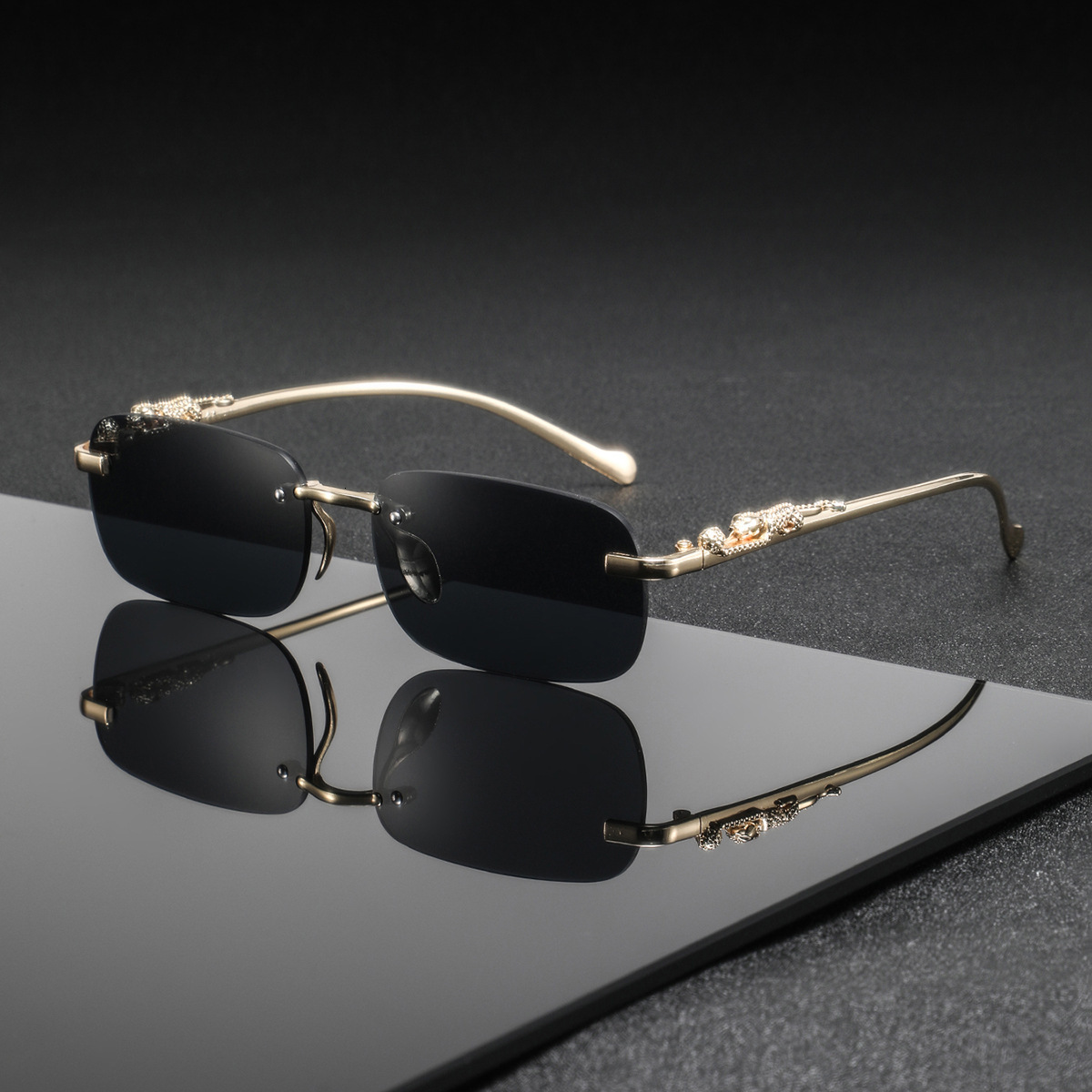 Luxury Fashion Designer Sunglasses Frameless Trendy Sunglasses Uv400 Unisex European And American Fashion Sunshade Glasses