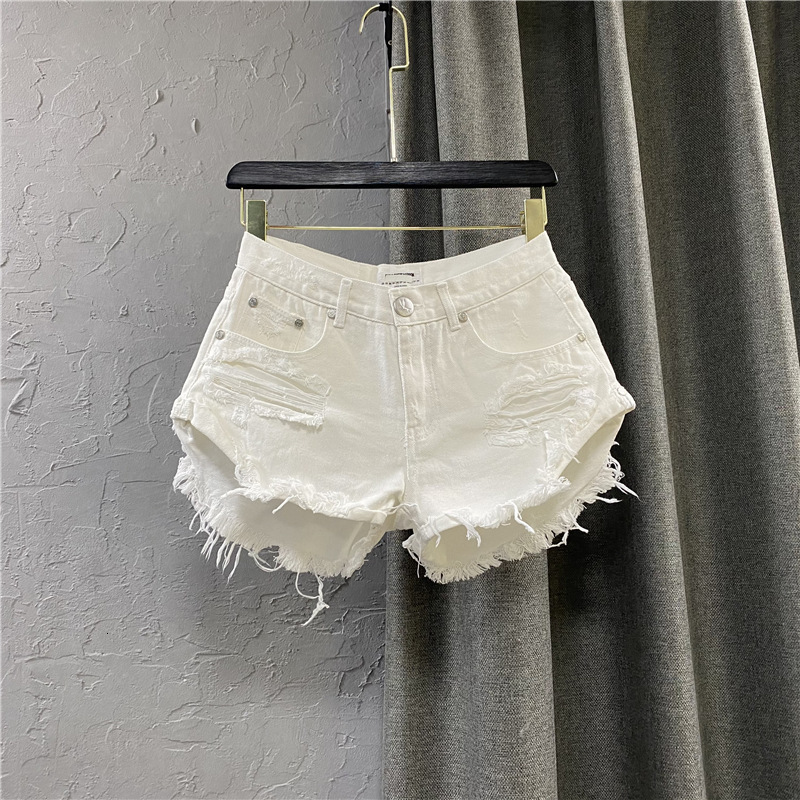 Sexy Low-waisted Denim Shorts 2026 New Summer Hole A Wide-leg Pants Ripped Jeans for Women - view 5