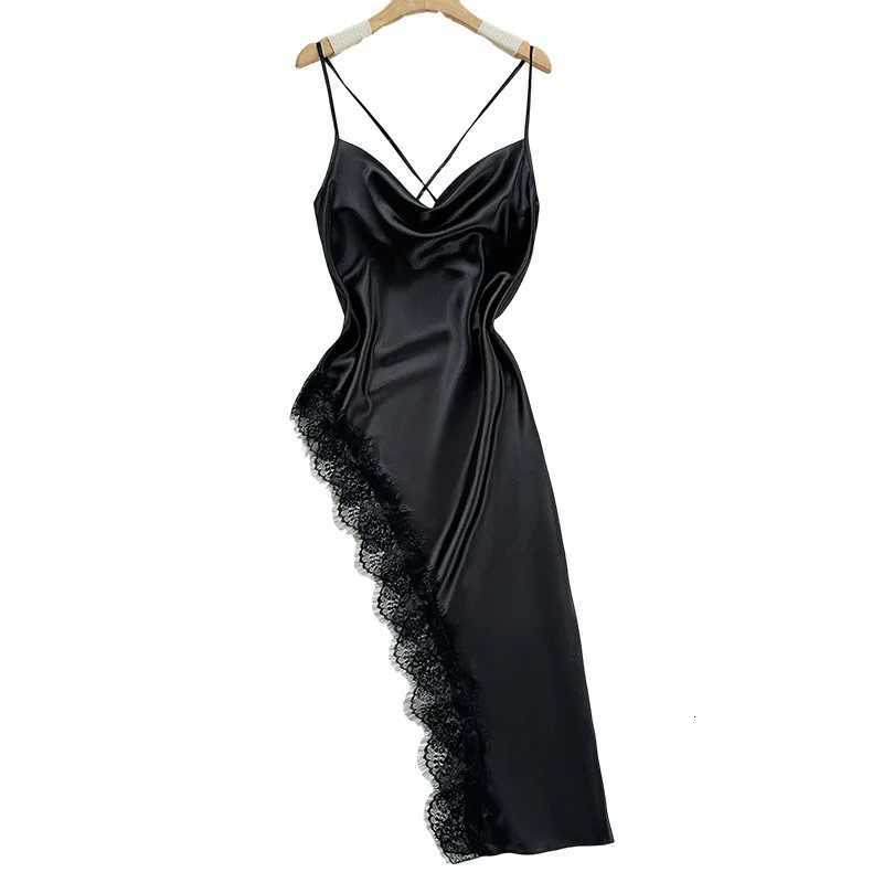 Lounge Women's Sleep Sexy Lace Patchwork Pajamas Comfortable And Casual Long And Comfortable Women's NightgownC260924 - view 6