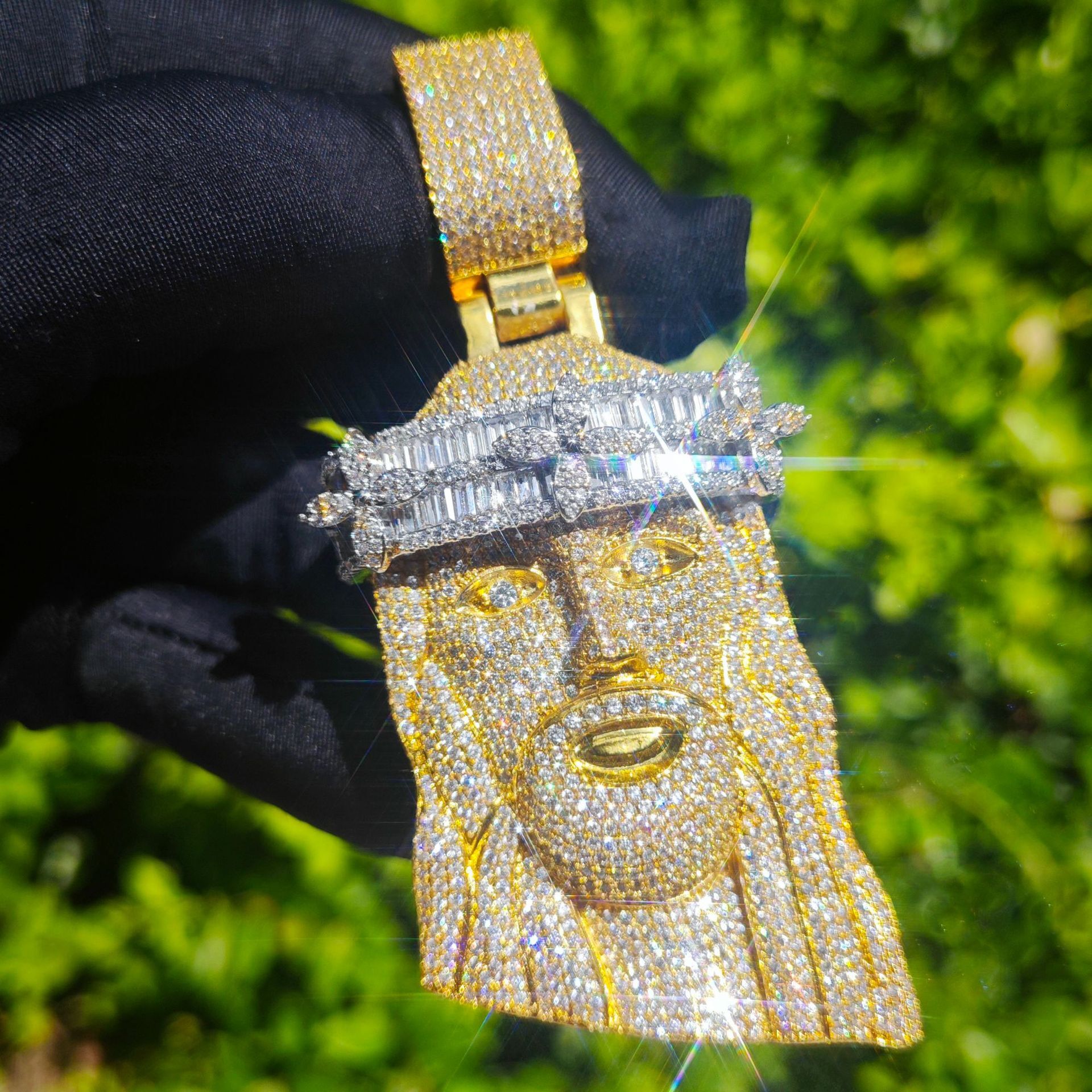 Personalized Image Design European and American Hip-Hop Men's Pendant Street Fashion Moissanite Necklace in Stock Wholesale - view 4