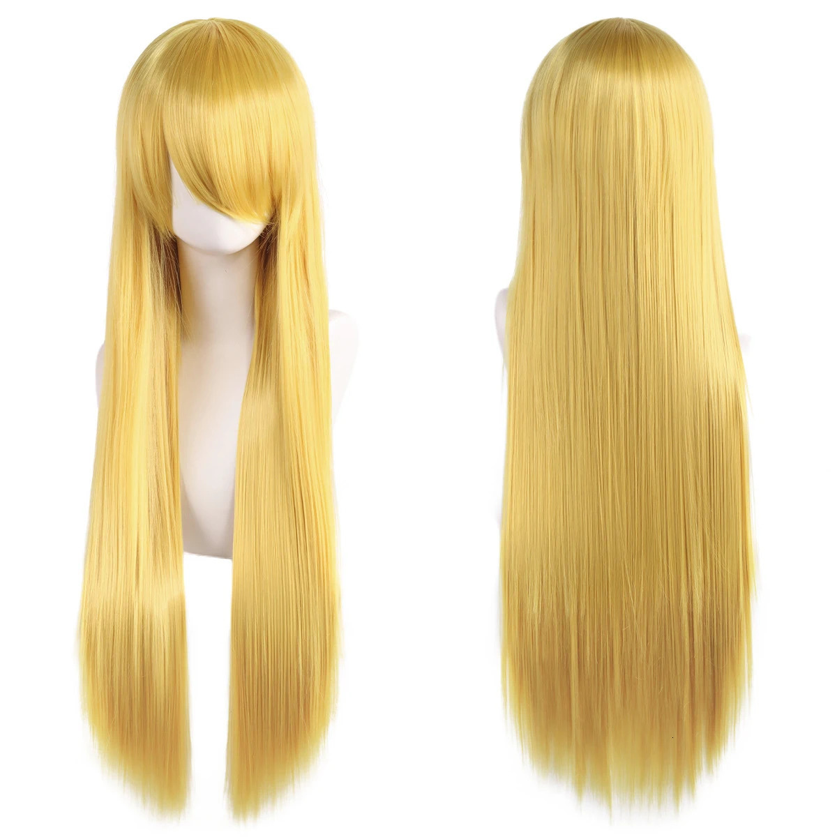80cm Long Synthetic White Purple Cosplay Wigs Green Hair Straight Silver Wig Pink Hairpiece Lolita Wig with Bangs 260922 - view 4