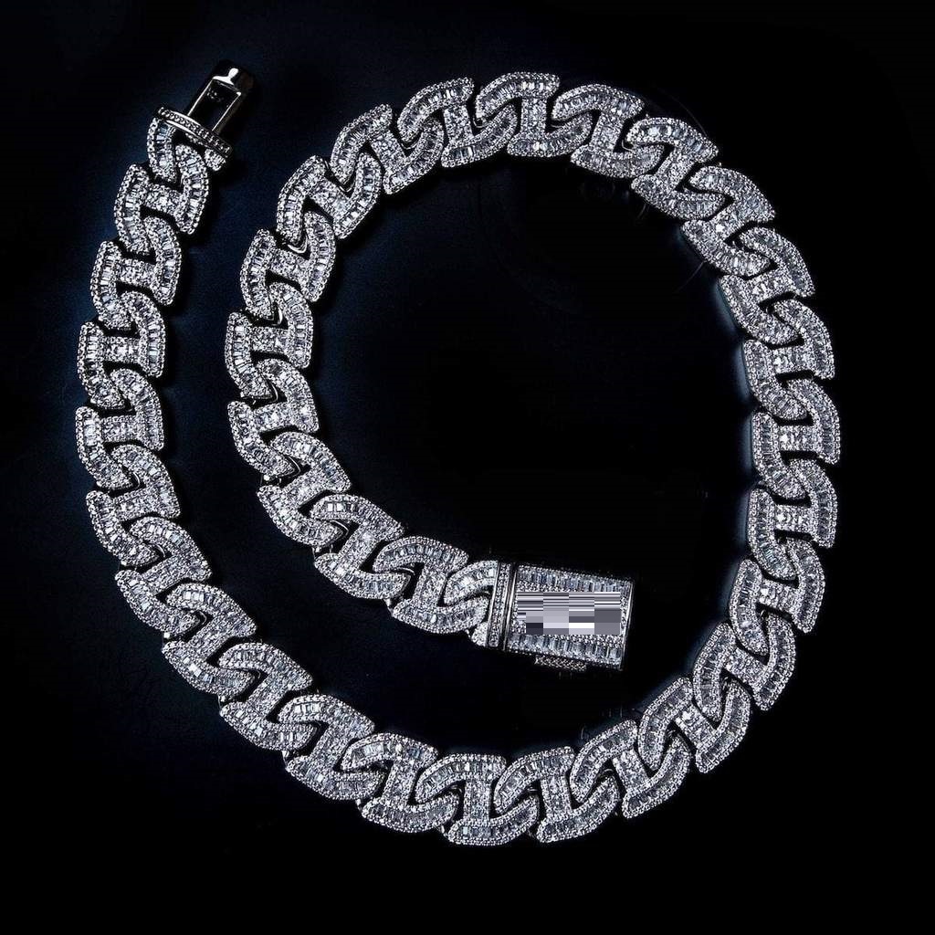 New Arrived Iced Out Bling Hip Hop Jewelry Cubic Moissaniteia Hip Hop Men Necklace - view 6