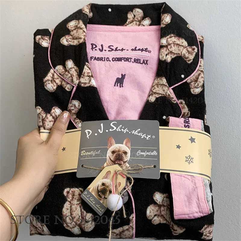 Women's Sleep Lounge Print Christmas Dog Cotton Pajamas Women's Sleepwear Loungewear Spring Autumn New Pijamas Trouser Suits Loose Casual Ho - view 4