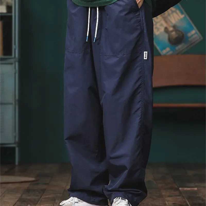 Men's Pants Elegant Fashion Harajuku Slim Fit Male Clothes Loose Casual All Match Sports Pants Solid Pockets Straight Leg Wide Leg Pants D260924 - view 3