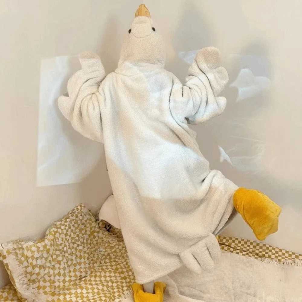 Sleep Lounge Women's Soft Coral Fleece Big White Goose Onesie Pajamas Cartoon Thicken Cosplay Costume Sleep Dress Texture Windproof PajamasC26092 - view 3
