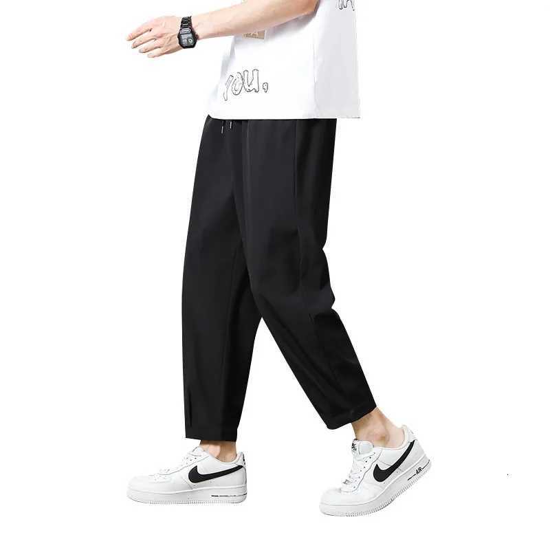 Men's Pants Men's dr1 Ice Silk Casual Pants Thin Loose Jogger Trousers Straight Ankle Length Sports Sweatpants D260924 - view 7