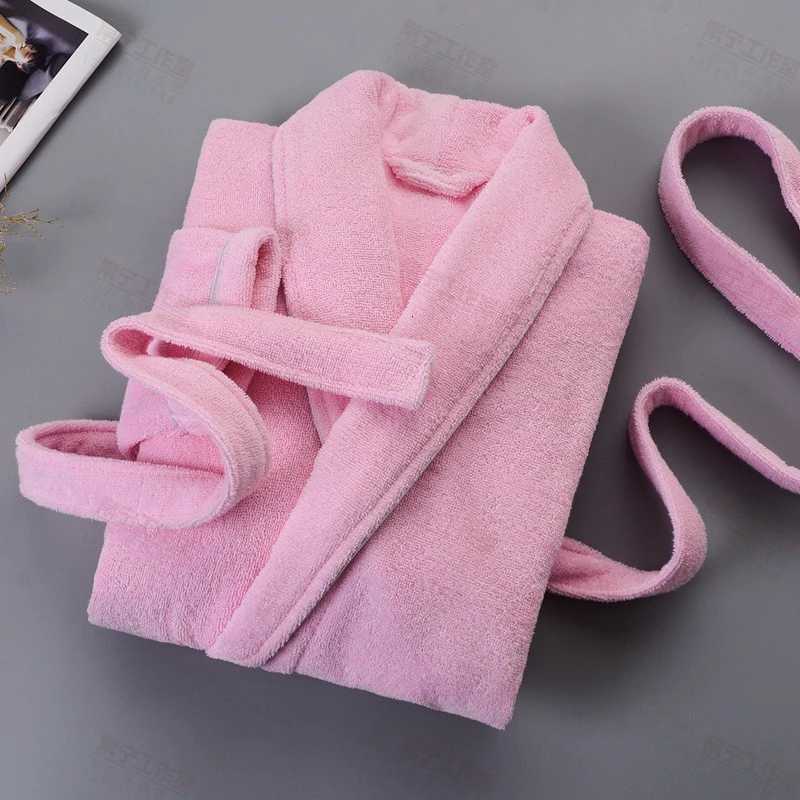 Lounge Women's Sleep 100% Cotton Bathrobe Men Hotel Robes Toweling Terry Fleece Robe Lovers Robe Bathrobe Soft Sleeprobe Female Casual HomewearC2 - view 6