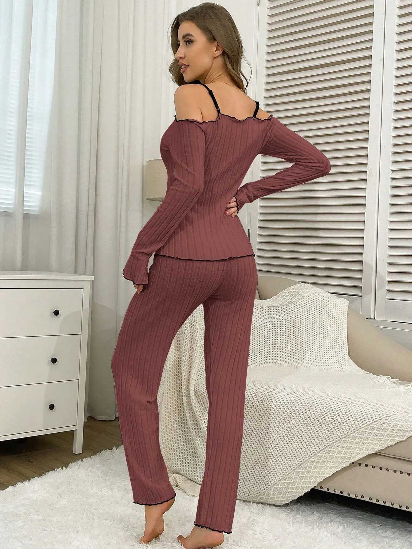 Women's Sleep Lounge Night Wear for Ladies Two-piece Set Pyjama Set Woman Nightwear Sleepwear Women's Sleep Lingerie Pajama Women Winter Paj - view 5
