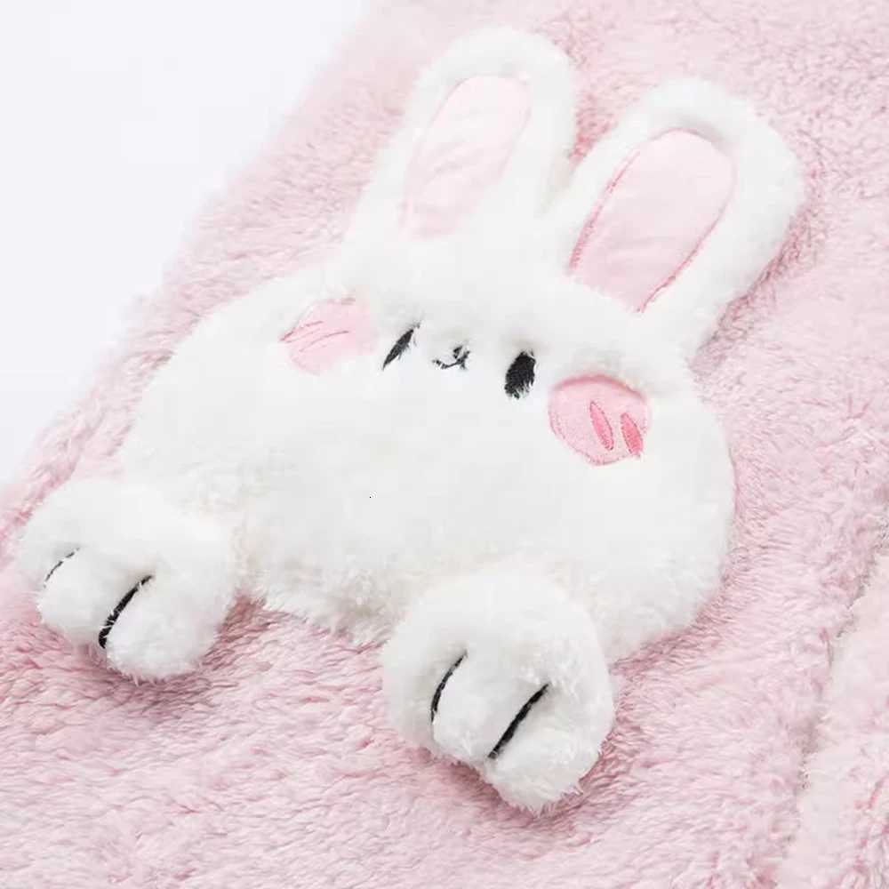 Lounge Women's Sleep Thick Warm Flannel Winter Adult Animal Onesie Pajamas Pink Rabbit Sweet Lovely Women Cosplay Costume Sleepwear One-Piece Pyj - view 4