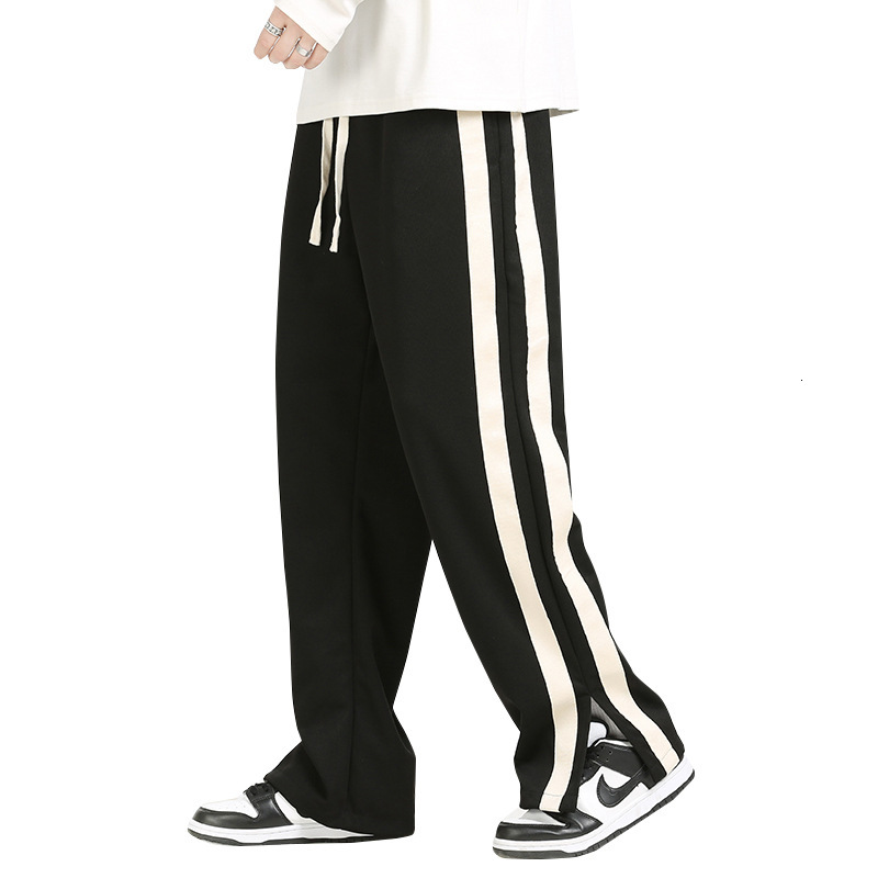26 new spring and autumn men's casual pants, split loose Hong Kong style pants, straight leg sweatpants, men's trendy casual pants, sports p - view 6