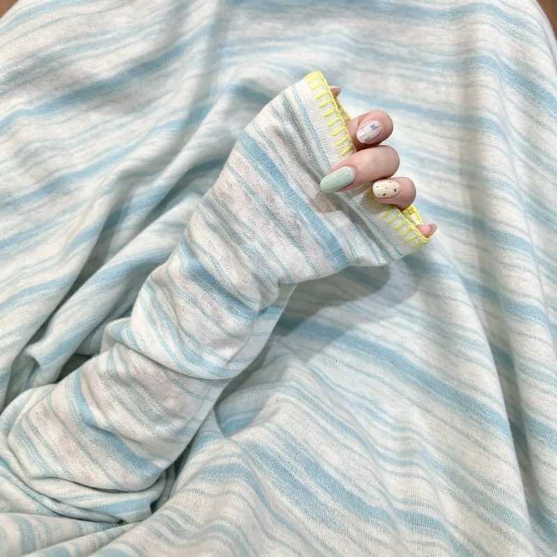 Women's Sleep Lounge Light Blue Striped Pajama Set Summer Thin Long Sleeve Shorts Dachshund Dog Print Women's Pajama Casual Ladies Daily Sle - view 7