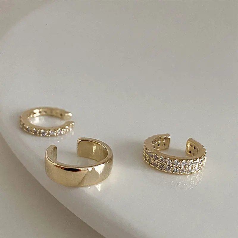 2026 Fashion Gold Color Circle NonPiercing Ear Clip Earrings for Women Man Piercing Cuff Jewelry Set Gift 260910 - view 5