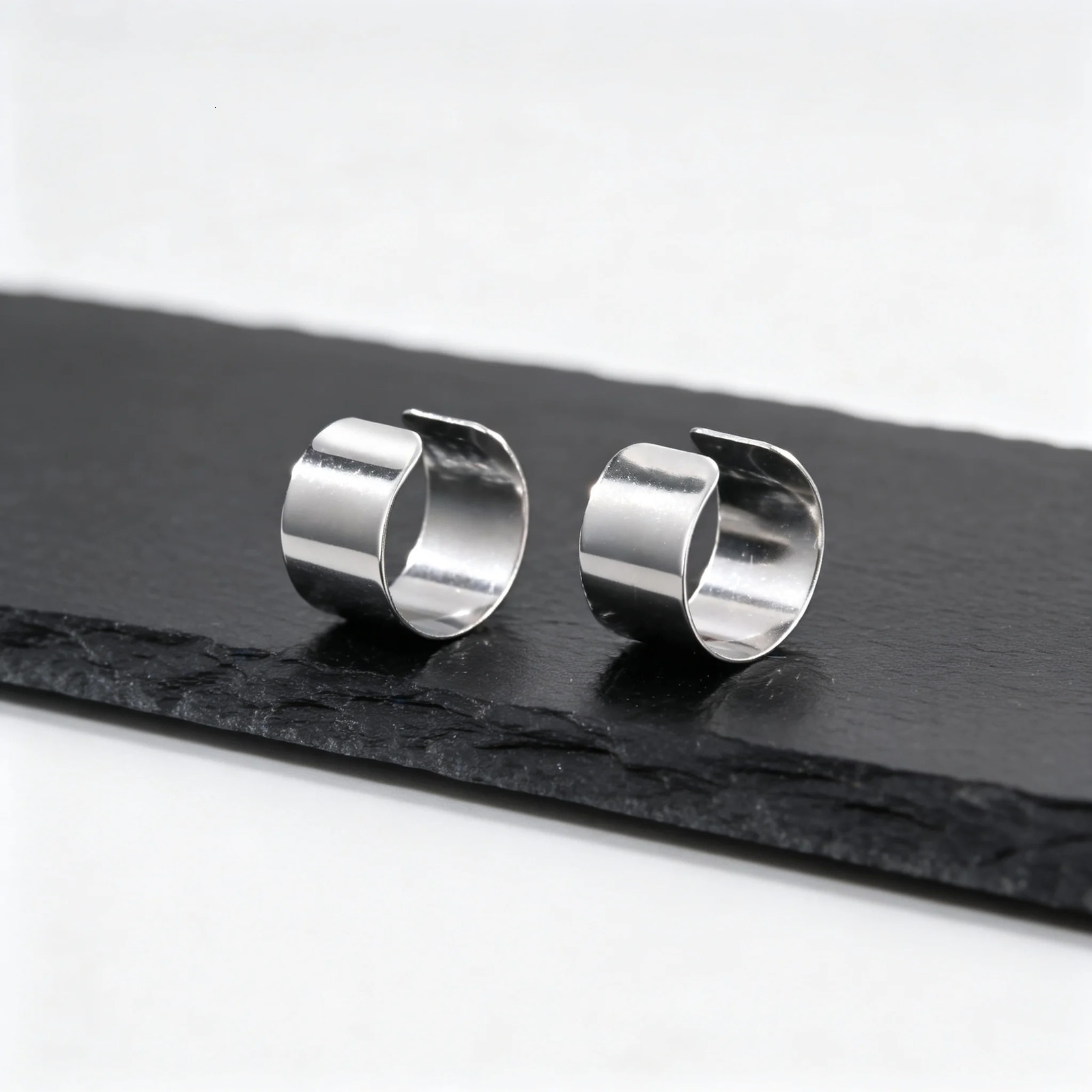 Punk Stainless Steel Ear Bone Clip for Men Long Short Cube Non Piercing Cuff Hip Hop Earring Jewelry Gift 260910 - view 7
