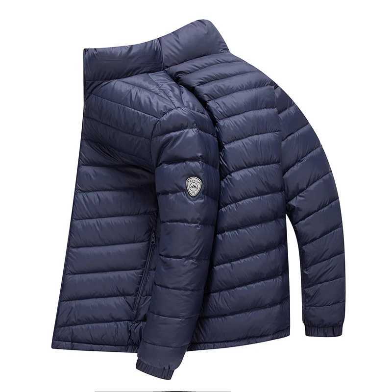 Lightweight Hoodies Outdoor Down Jackets Jacket for Fashionable Men Short Stand-up Collar Casual Autumn and Winter Thin Light Warm and Cold-proof Coat