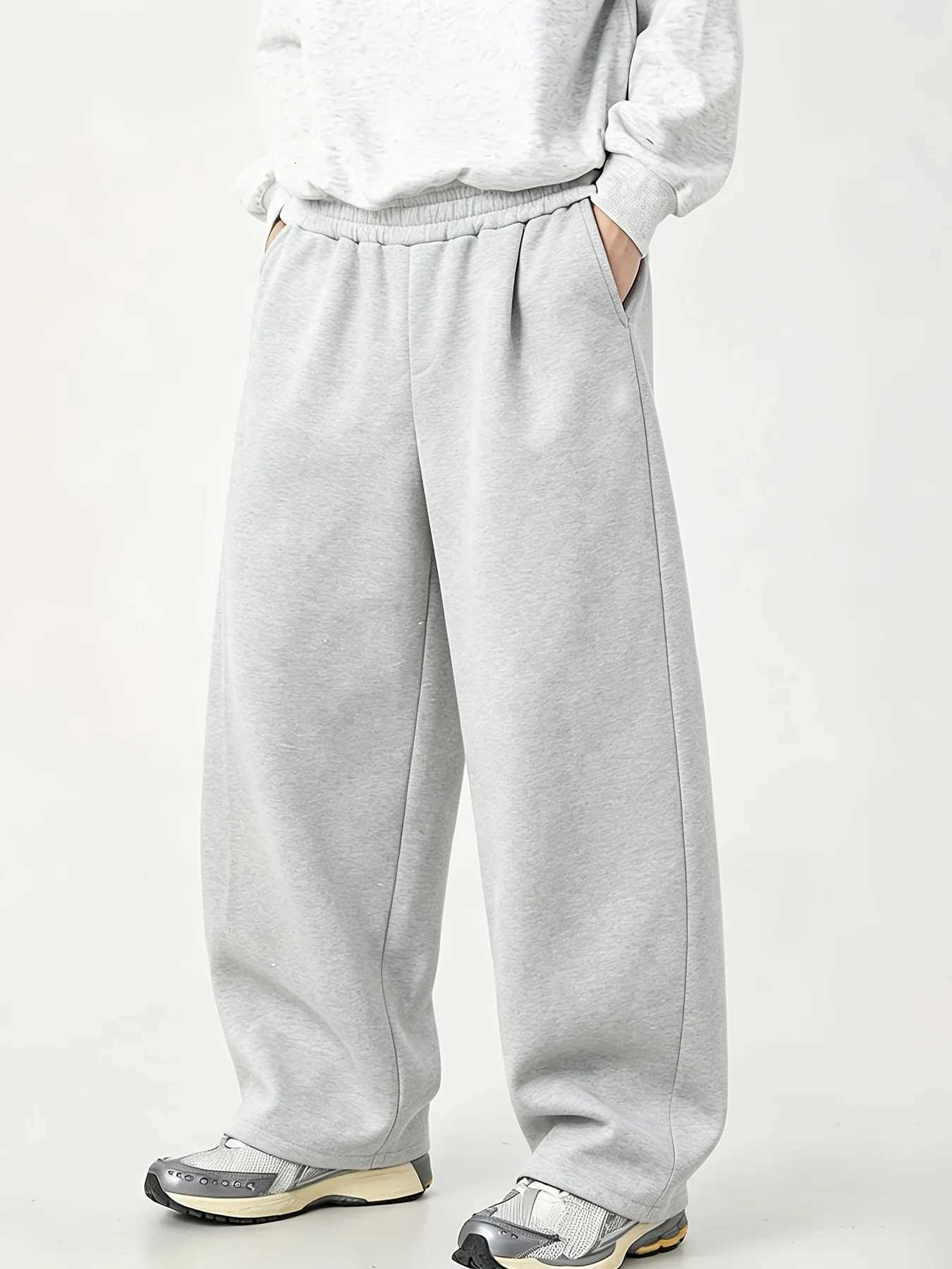 Men's Pants Men's -lined casual trousers classic street style loose-fitting straight leg trousers unisex and couple style. D260924