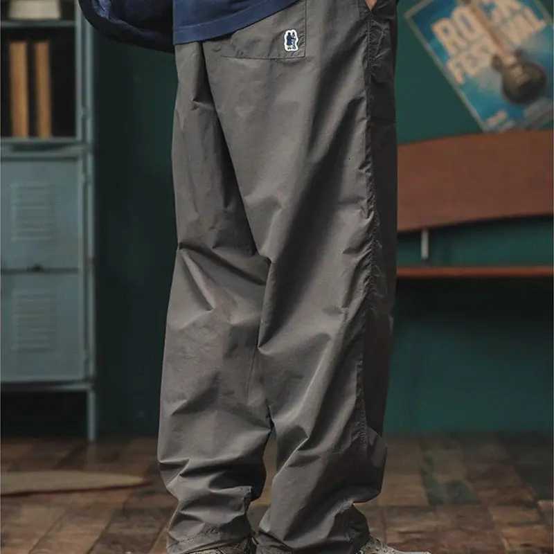 Men's Pants Elegant Fashion Harajuku Slim Fit Male Clothes Loose Casual All Match Sports Pants Solid Pockets Straight Leg Wide Leg Pants D260924 - view 5